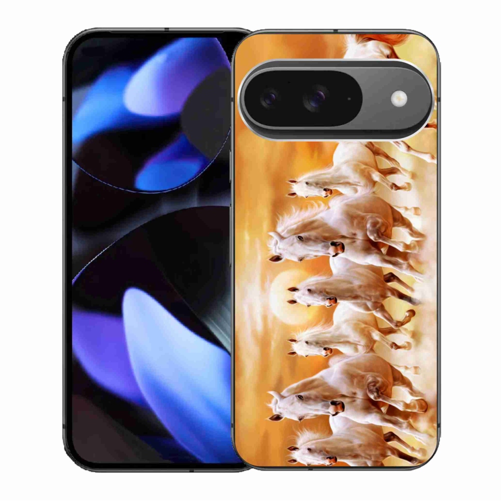 Gelový obal mmCase na Google Pixel 9/9 Pro - koně 2