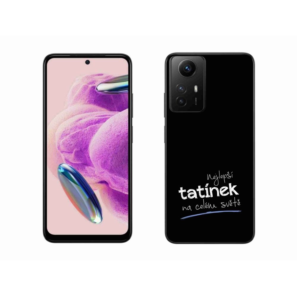 Gelový kryt mmCase na Xiaomi Redmi Note 12S - nejlepší tatínek 4 černé pozadí