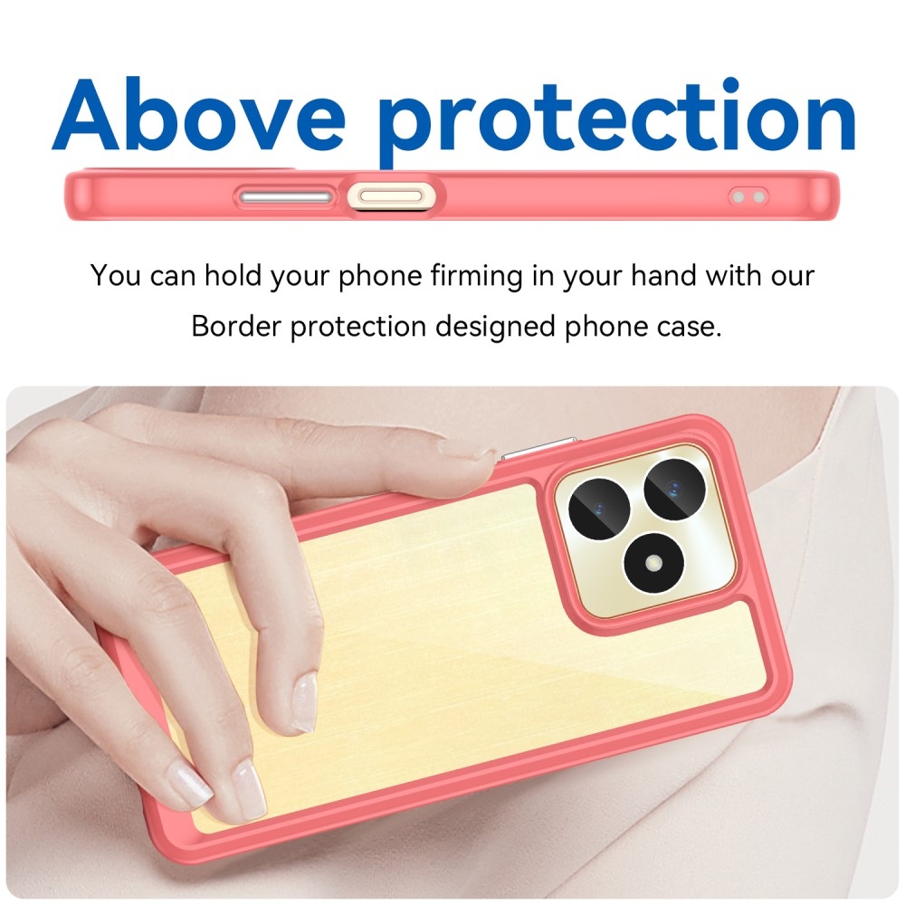Gelový obal s pevnými zády na Realme C51/C53 - červený