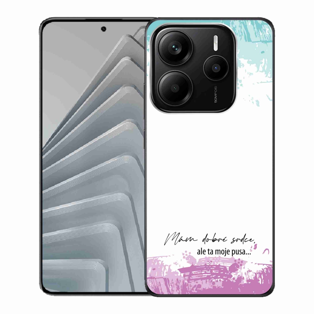 Gelový kryt mmCase na Xiaomi Redmi Note 14 5G - vtipný text 3 bílé pozadí