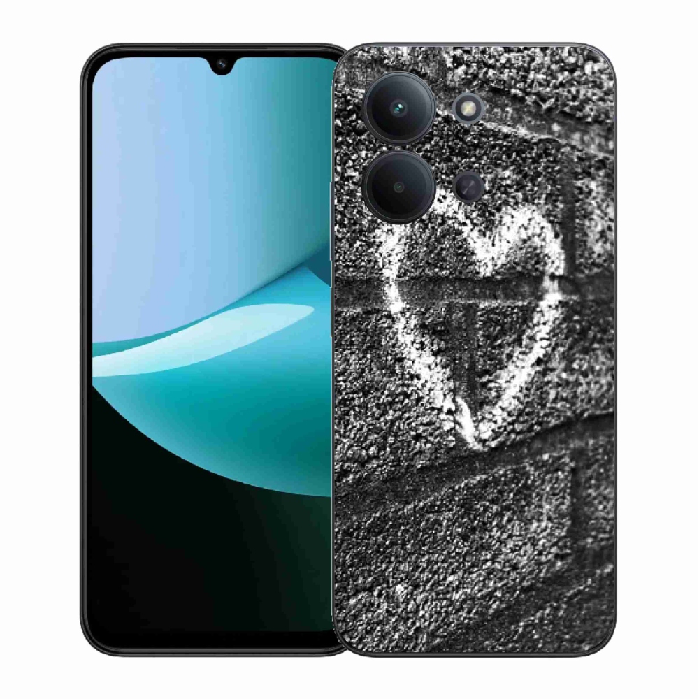 Gelový kryt mmCase na Xiaomi Redmi 15C 4G (171mm)/Poco C85 4G (171mm) - srdce na zdi