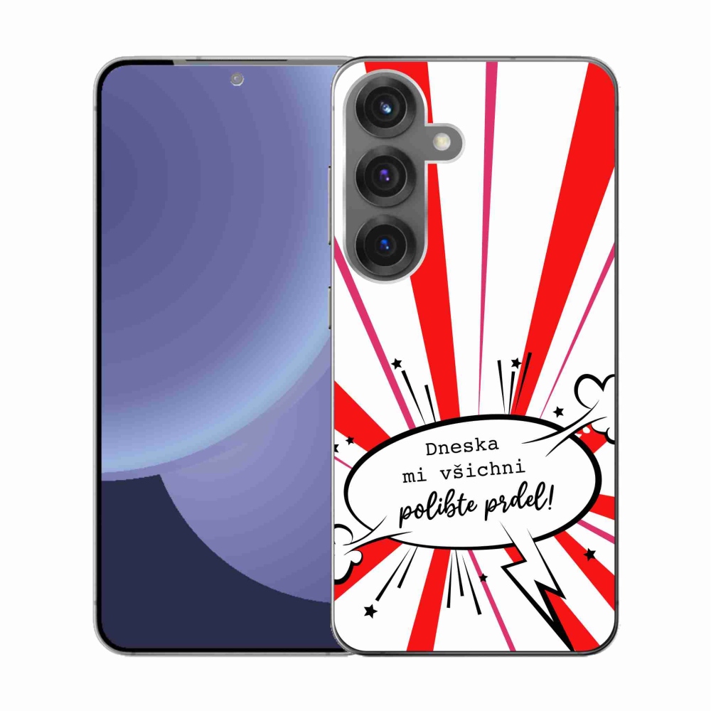Gelový kryt mmCase na Samsung Galaxy S25 - vtipný text 15 bílé pozadí