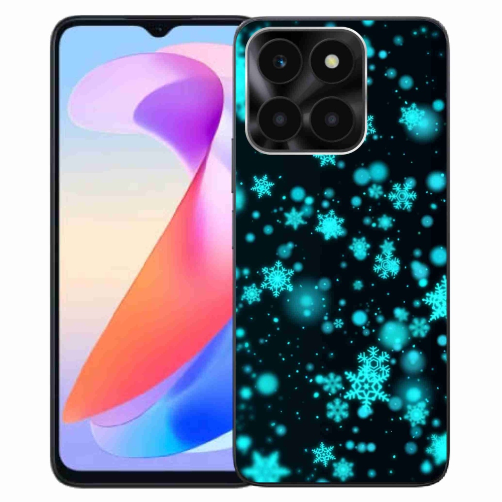 Gelový kryt mmCase na Honor X6a - sněhové vločky 1