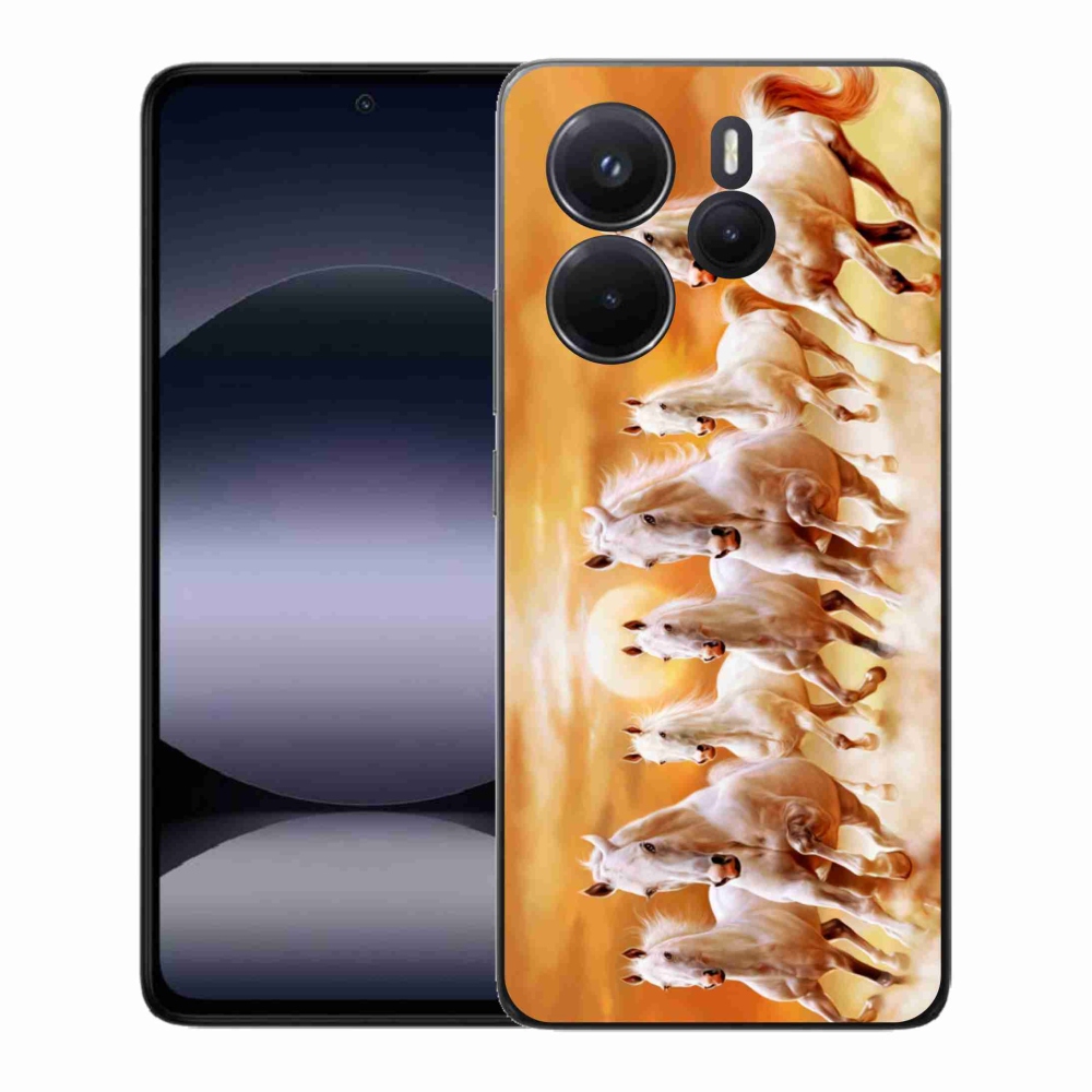 Gelový kryt mmCase na Xiaomi Redmi Note 14 - koně 2