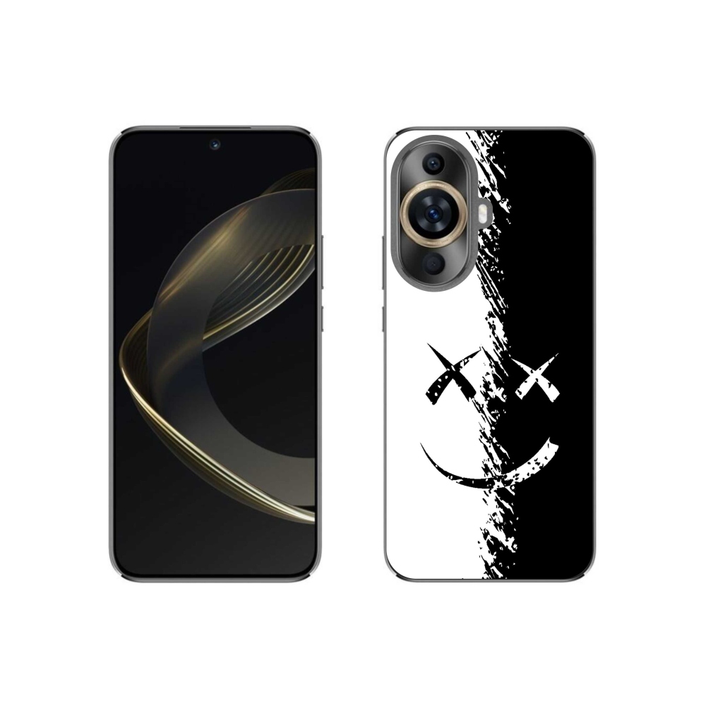 Gelový kryt mmCase na Huawei Nova 11 - černobílý smajlík