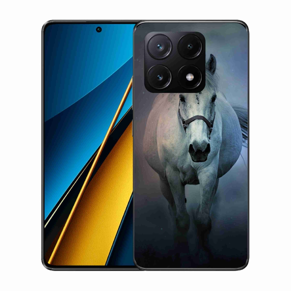 Gelový obal mmCase na Xiaomi Poco X6 Pro 5G - běžící bílý kůň