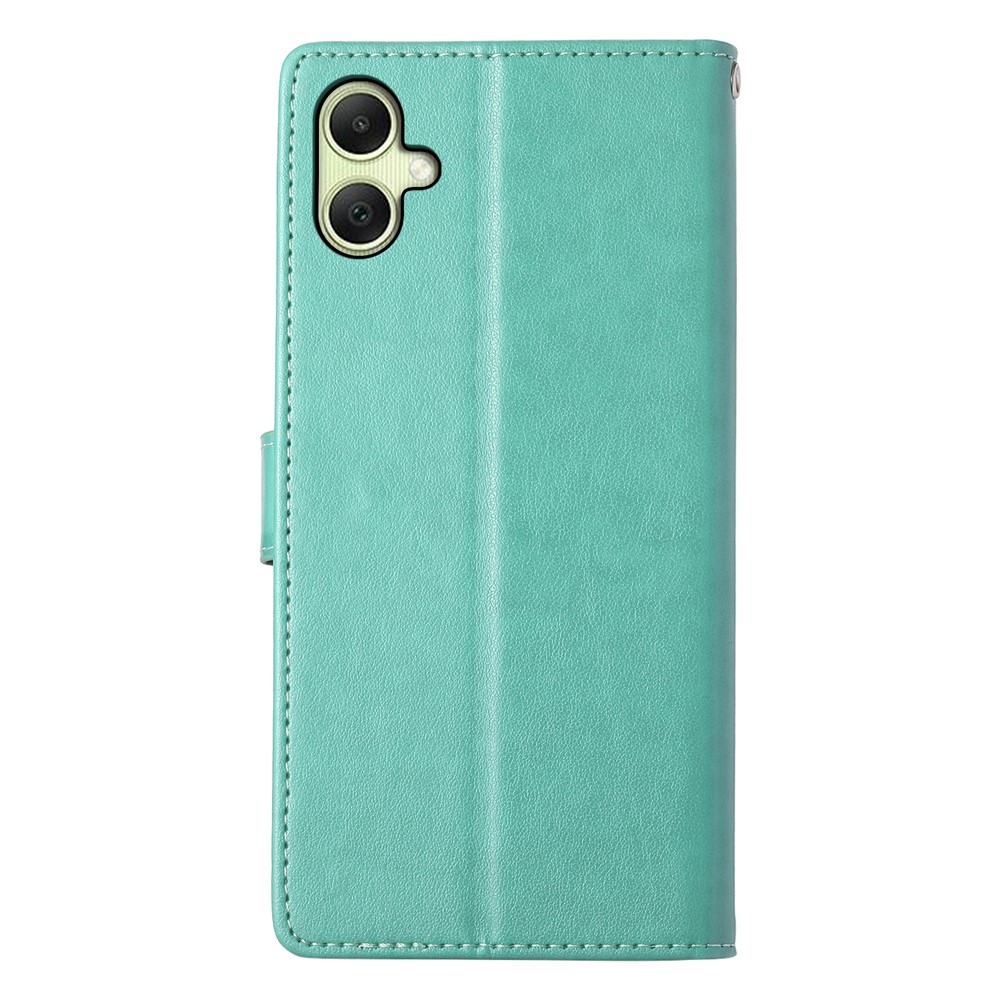 Flowery knížkové pouzdro na Samsung Galaxy A07 4G - modrozelené