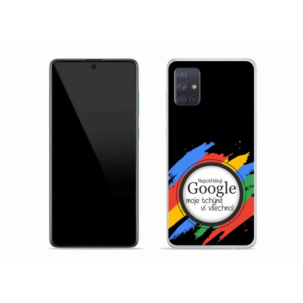 Gelový kryt mmCase na Samsung Galaxy A51 - tchýně ví všechno černé pozadí