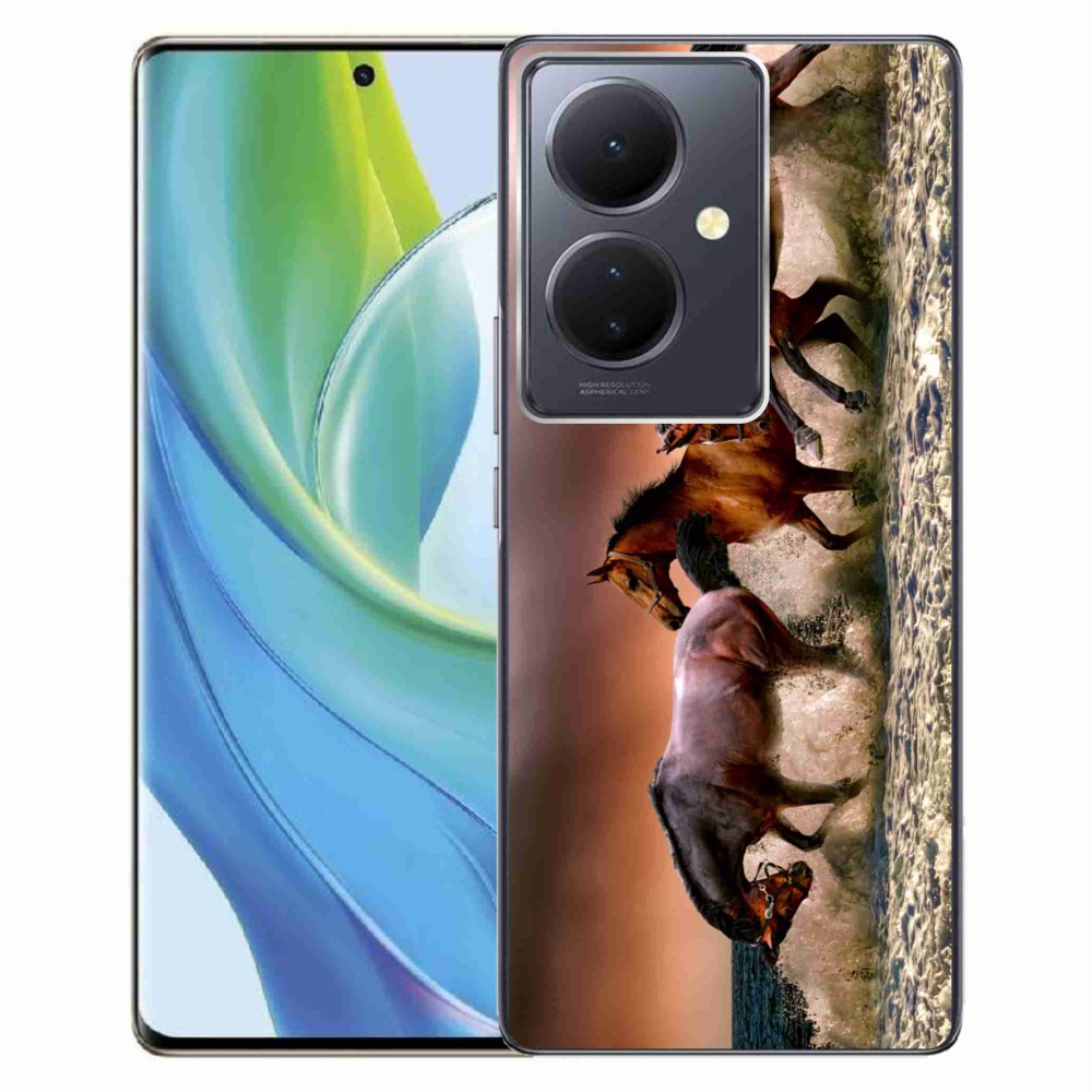 Gelový obal mmCase na Vivo V29 Lite 5G - koně 1