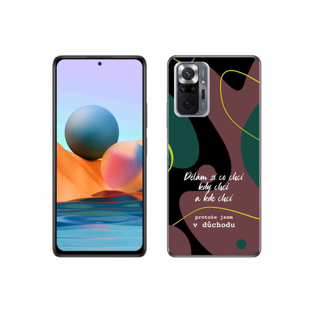 Gelový kryt mmCase na Xiaomi Redmi Note 10 Pro - vtipný text 10 černé pozadí