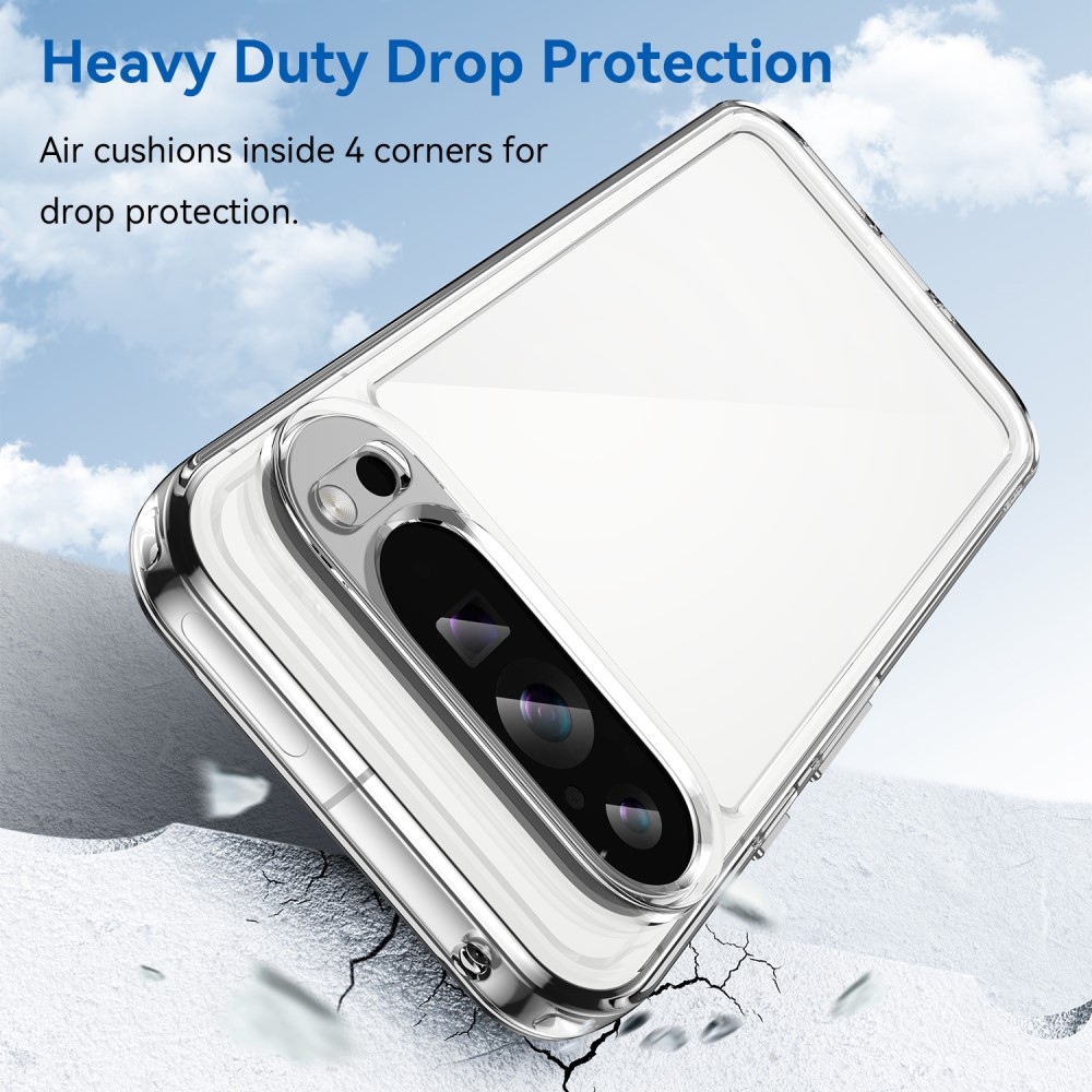 Gelový obal s pevnými zády na Google Pixel 9 Pro XL - průhledný