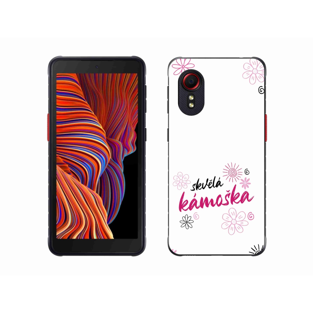 Gelový kryt mmCase na Samsung Galaxy Xcover 5 - skvělá kámoška bílé pozadí