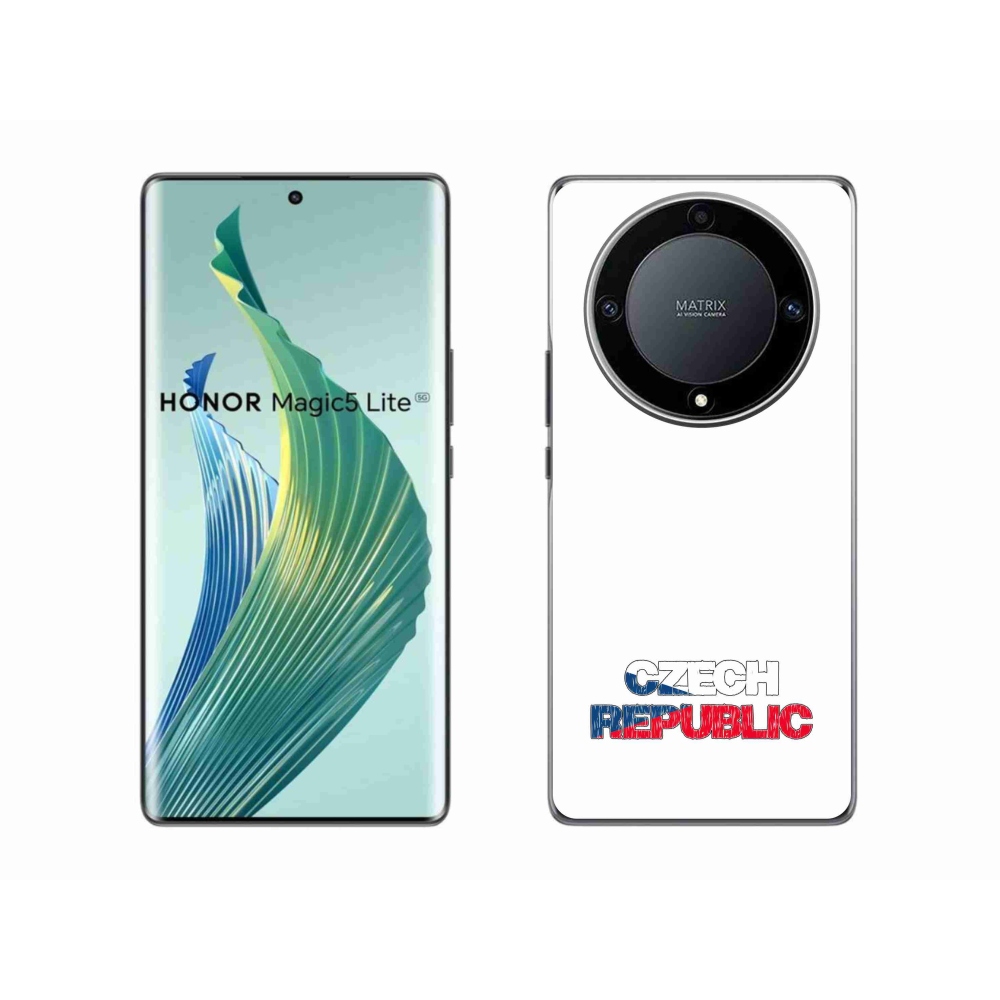 Gelový kryt mmCase na Honor Magic 5 Lite 5G - Czech Republic bílé pozadí