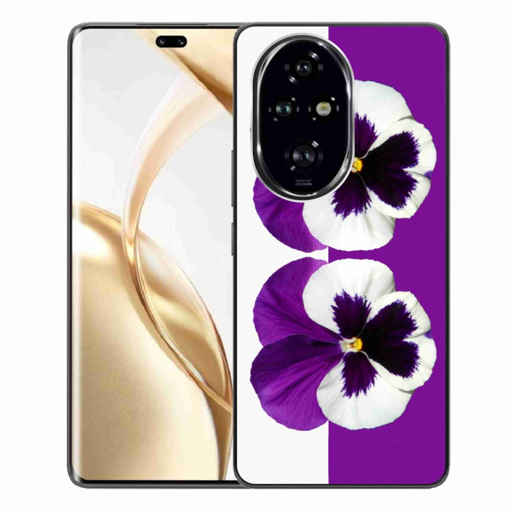 Gelový kryt mmCase na Honor 200 Pro 5G - fialovobílý květ