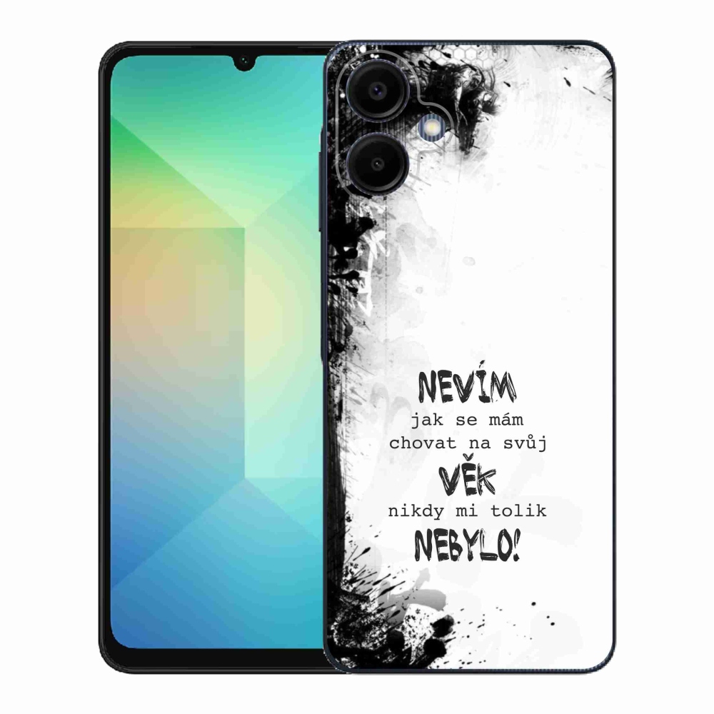 Gelový kryt mmCase na Samsung Galaxy A06 4G - vtipný text 14 bílé pozadí