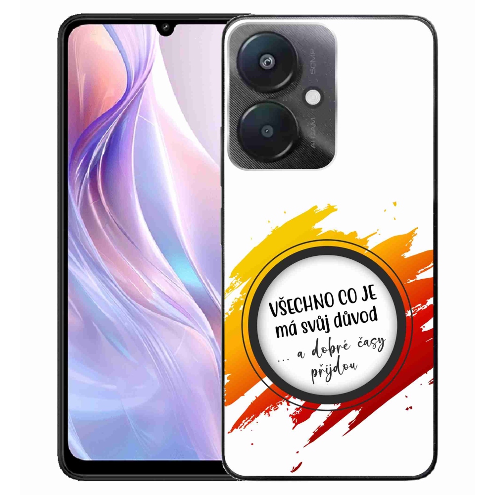 Gelový kryt mmCase na Xiaomi Redmi 13C 5G  - citát 3 bílé pozadí