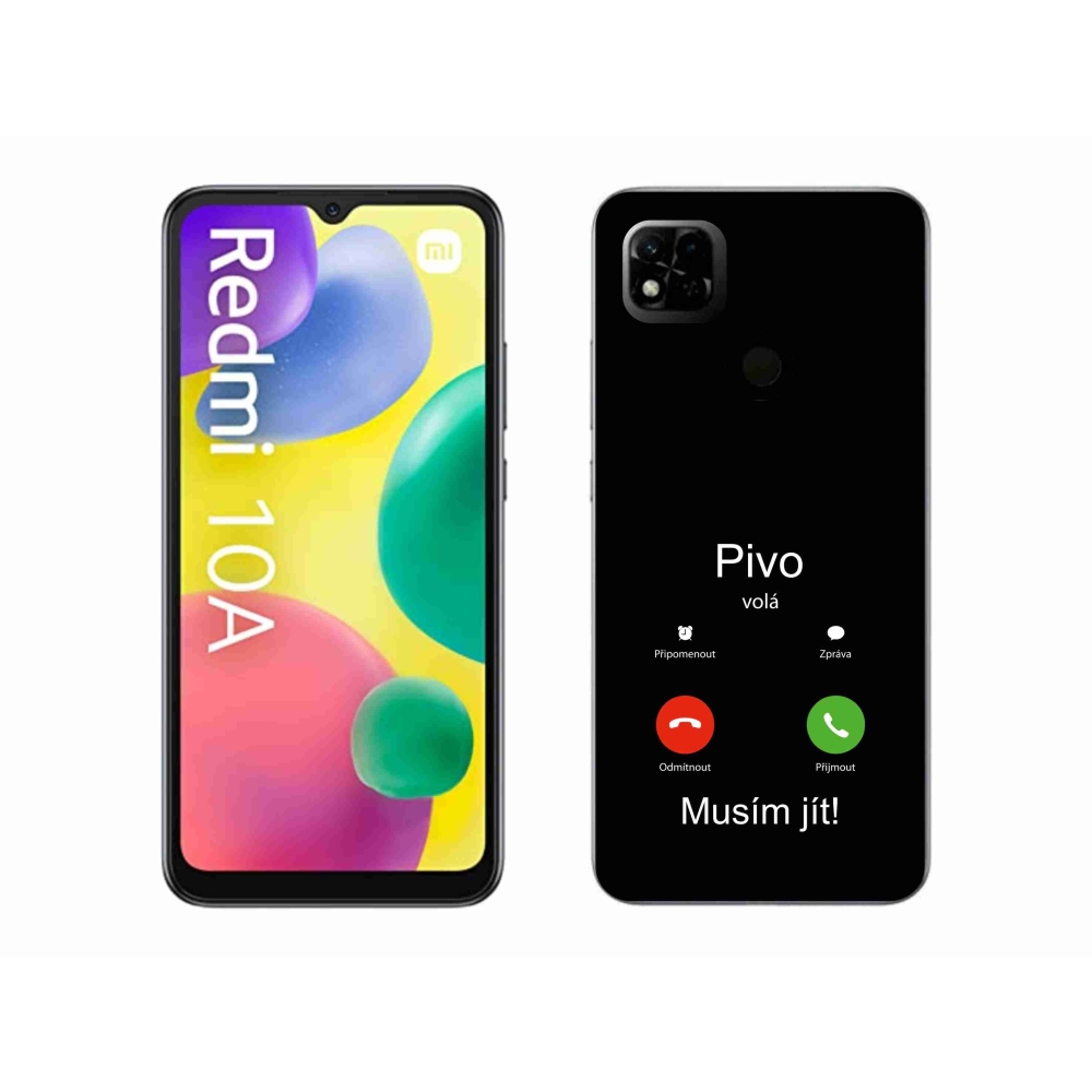 Gelový kryt mmCase na Xiaomi Redmi 10A - pivo volá černé pozadí