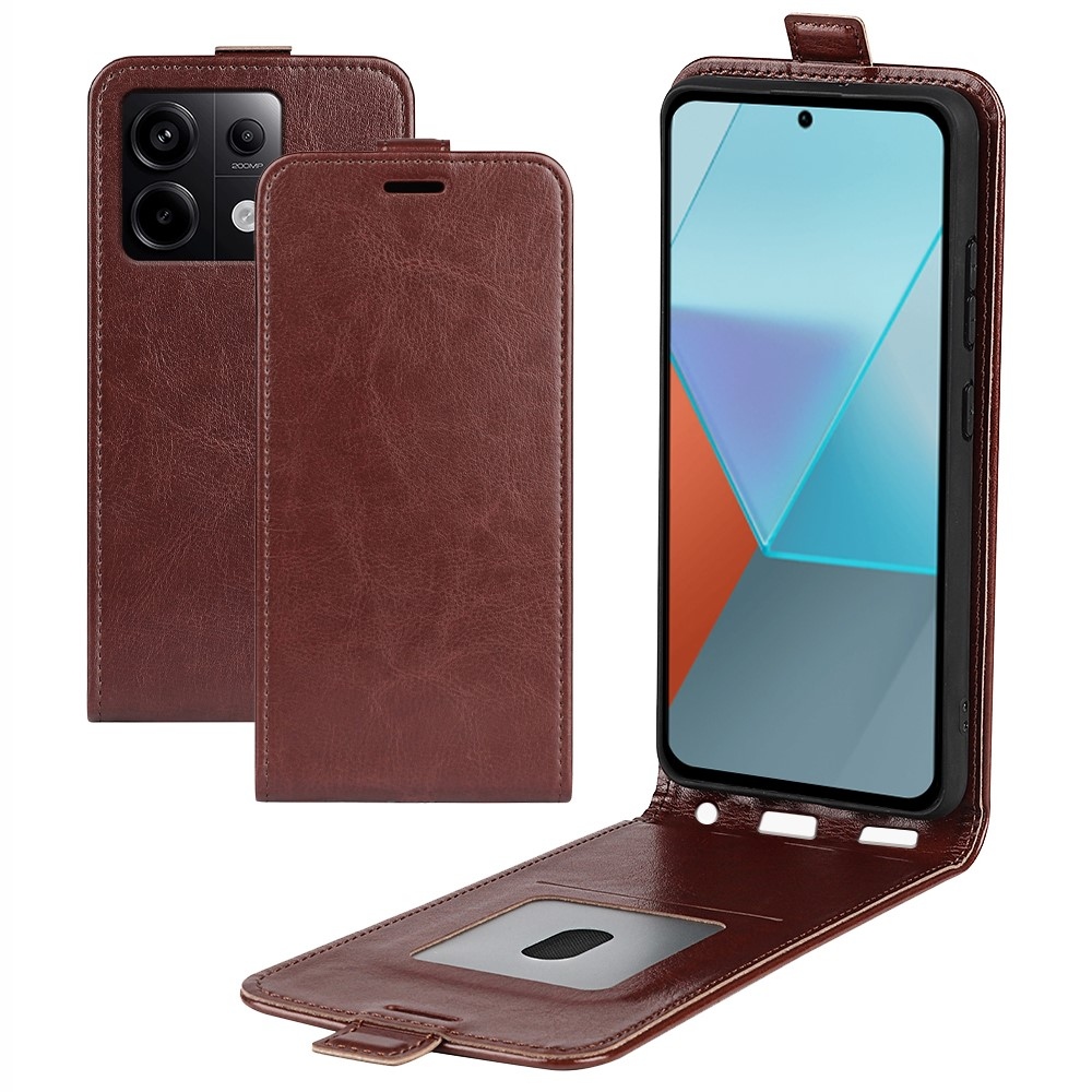 Vertical flipové pouzdro na Xiaomi Redmi Note 13 Pro 5G/Poco X6 5G - hnědé