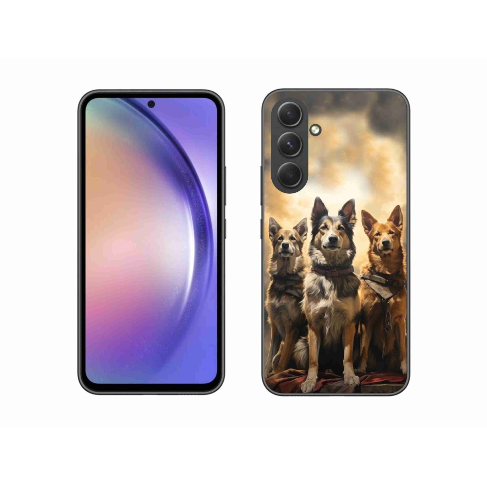 Gelový kryt mmCase na Samsung Galaxy A54 5G - tři psi