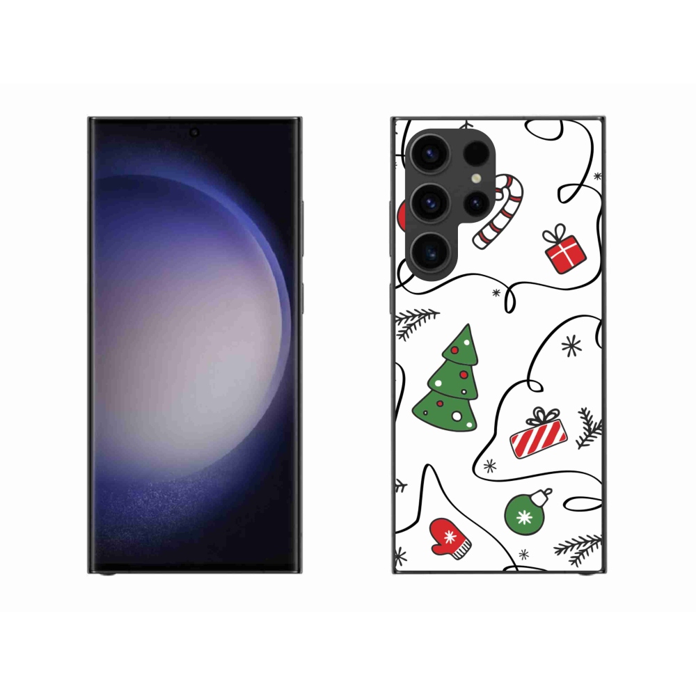 Gelový kryt mmCase na Samsung Galaxy S23 Ultra 5G - vánoční motivy