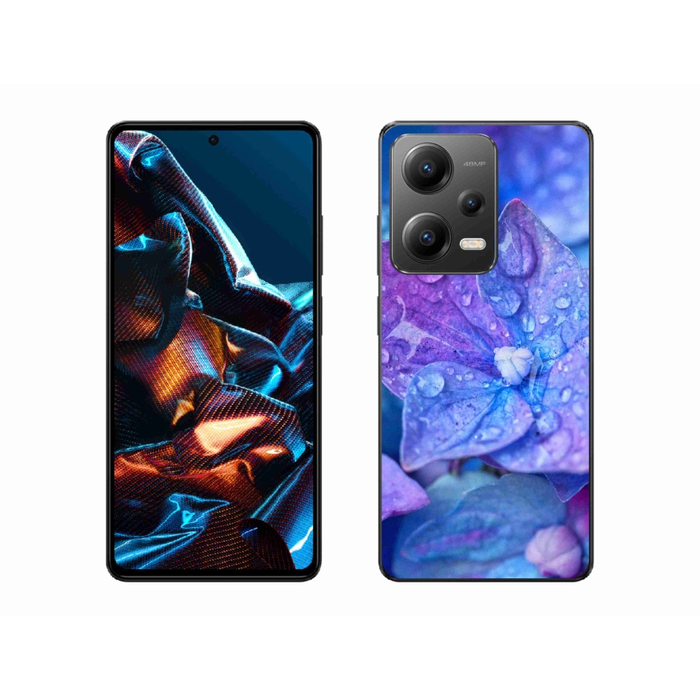 Gelové pouzdro mmCase na mobil Xiaomi Redmi Note 12 Pro 5G - fialový květ