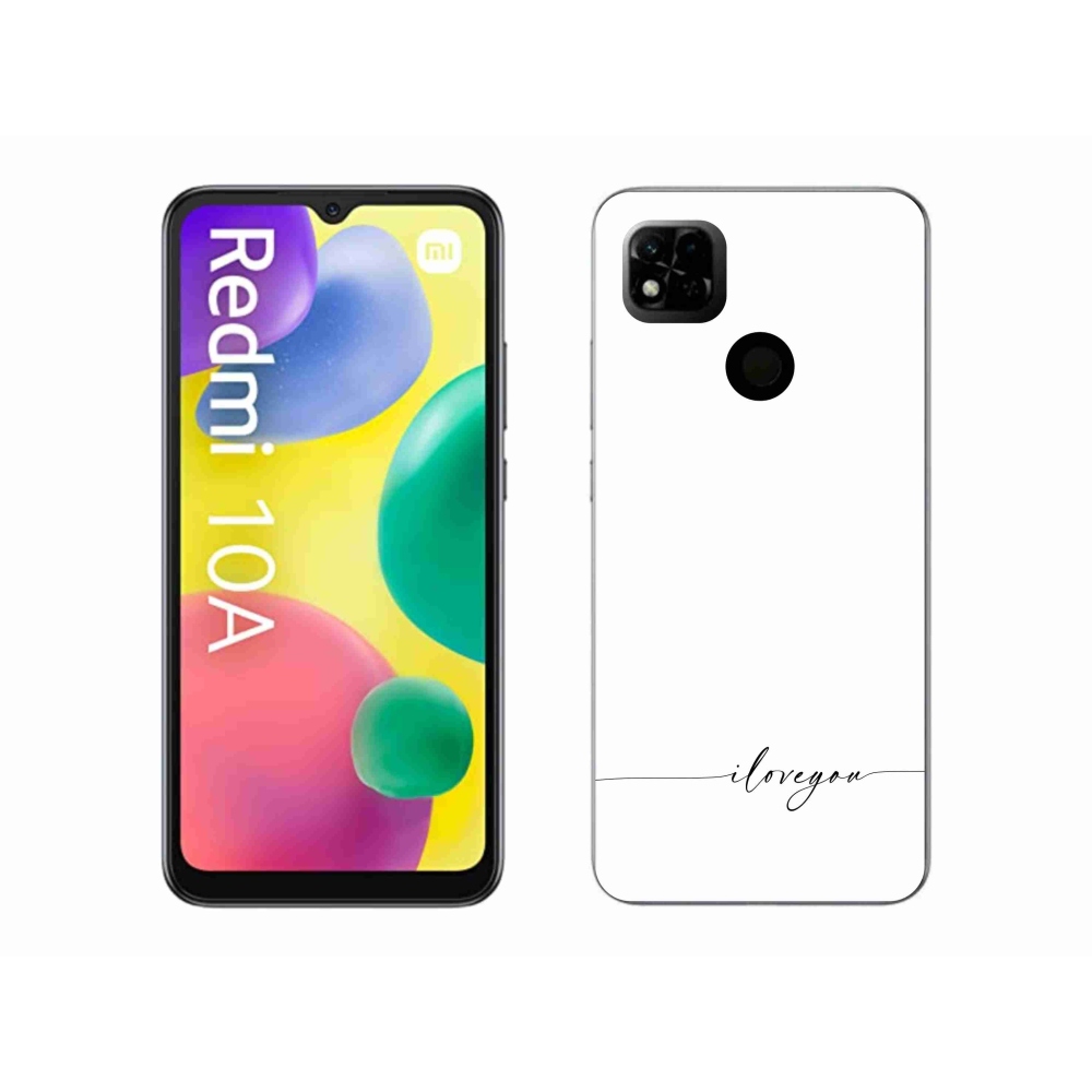 Gelový kryt mmCase na Xiaomi Redmi 10A - I love you bílé pozadí
