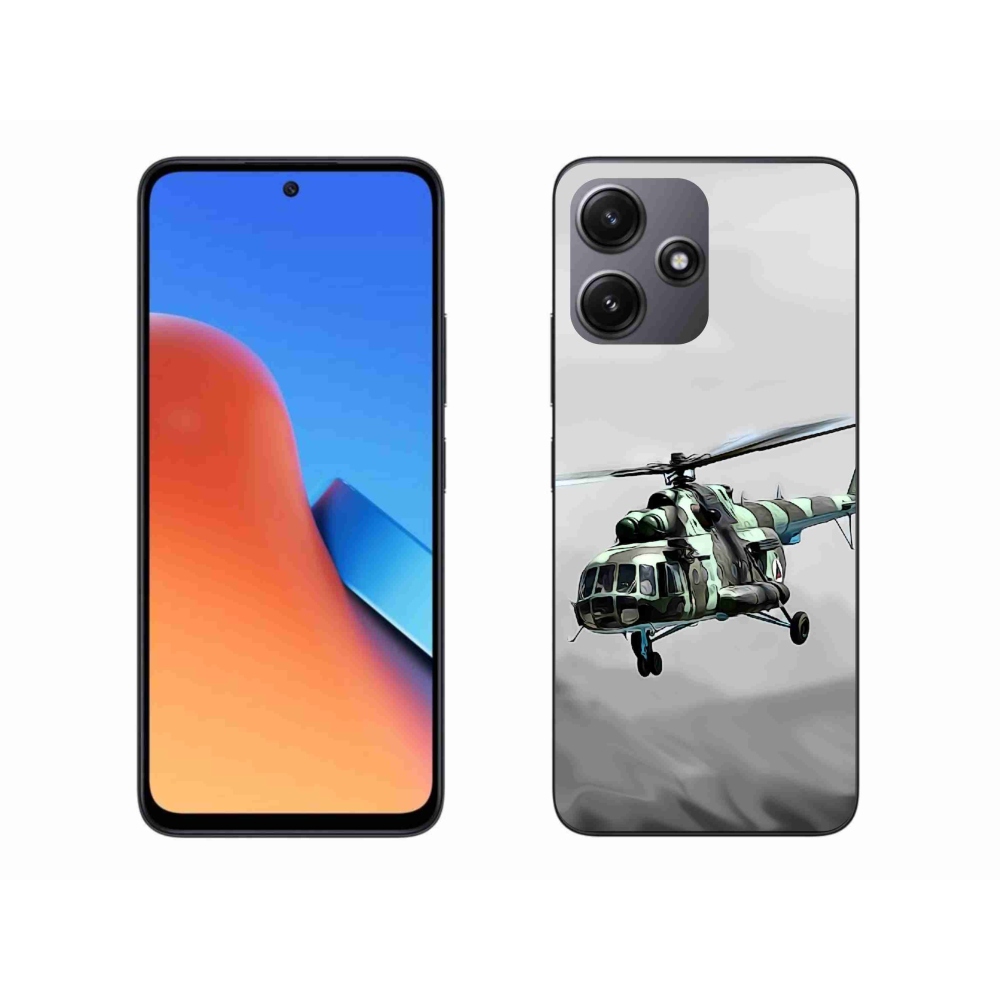 Gelový kryt mmCase na Xiaomi Redmi 12 5G - vojenský vrtulník