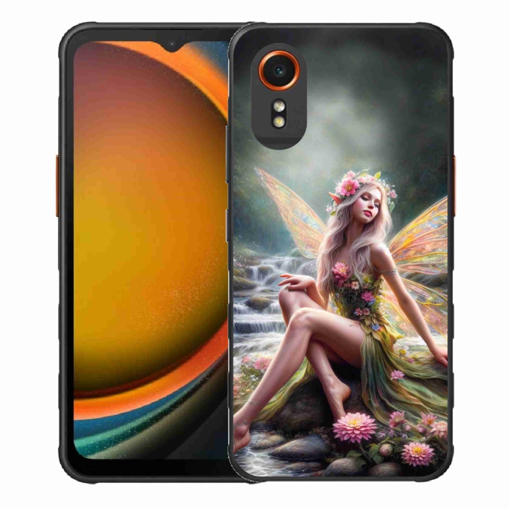 Gelový kryt mmCase na Samsung Galaxy Xcover 7 - motýlí žena 1