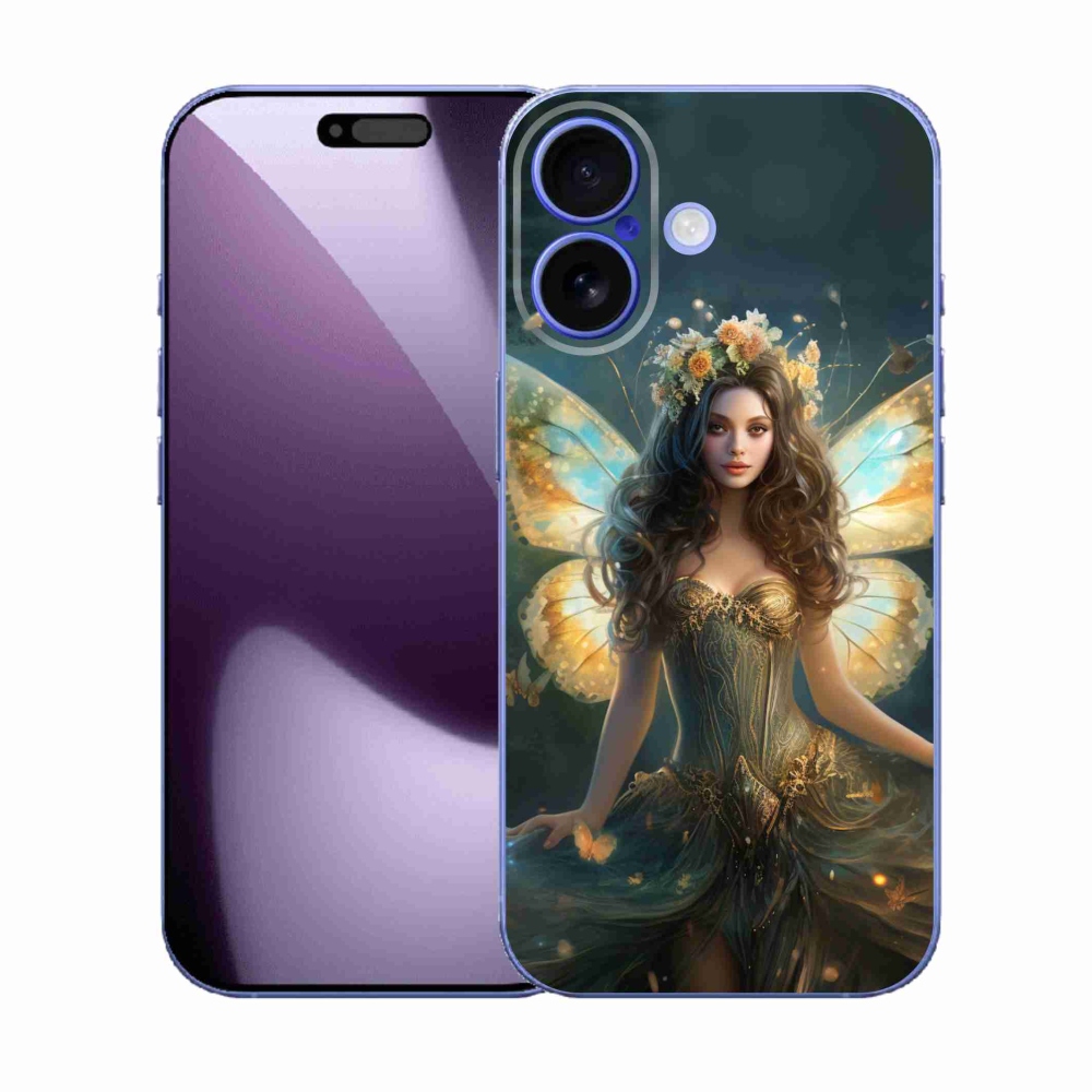 Gelový kryt mmCase na iPhone 17 - motýlí žena
