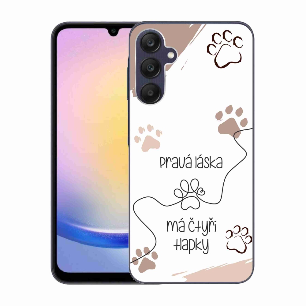 Gelový kryt mmCase na Samsung Galaxy A25 5G - psí motiv 1 bílé pozadí