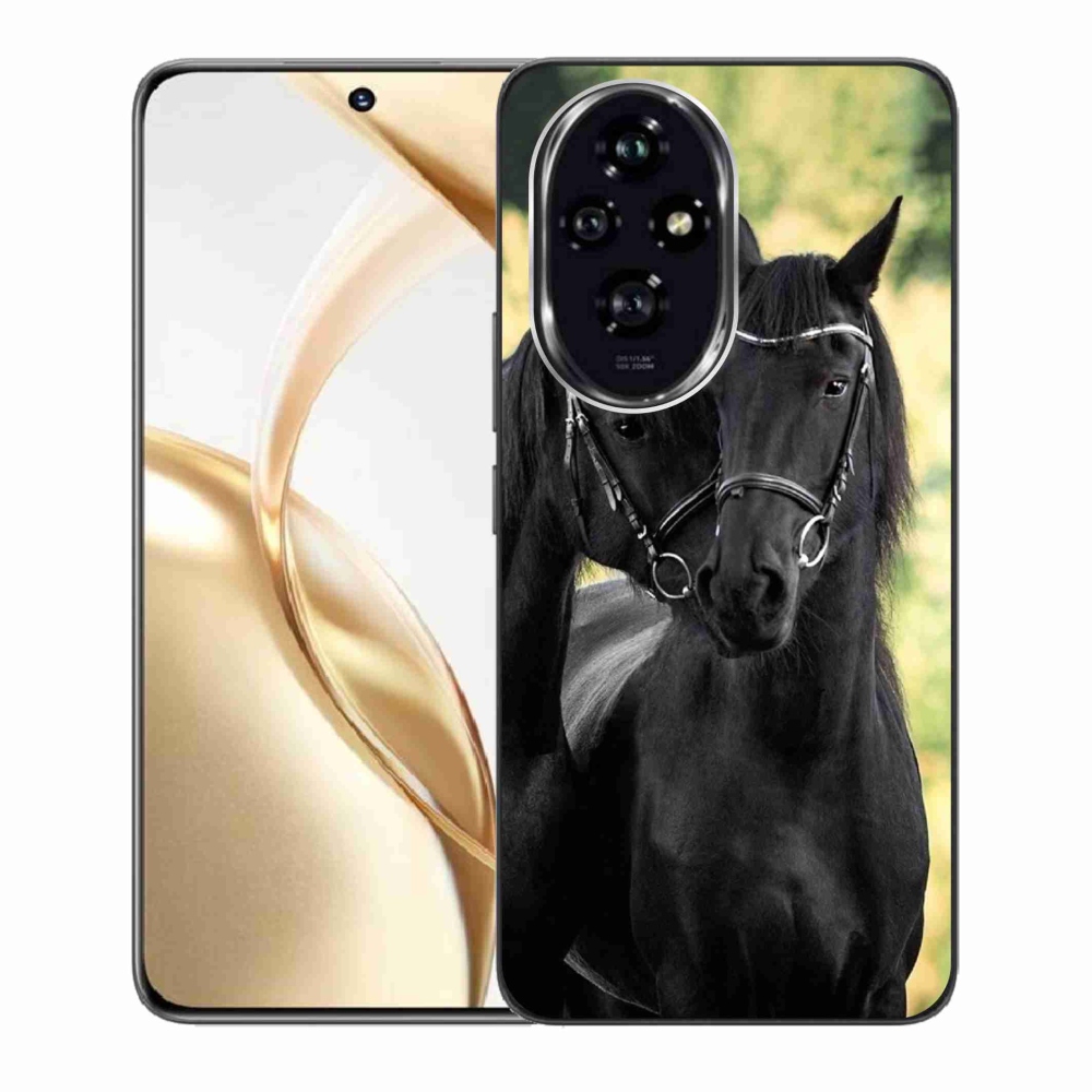 Gelový kryt mmCase na Honor 200 5G - dva černí koně