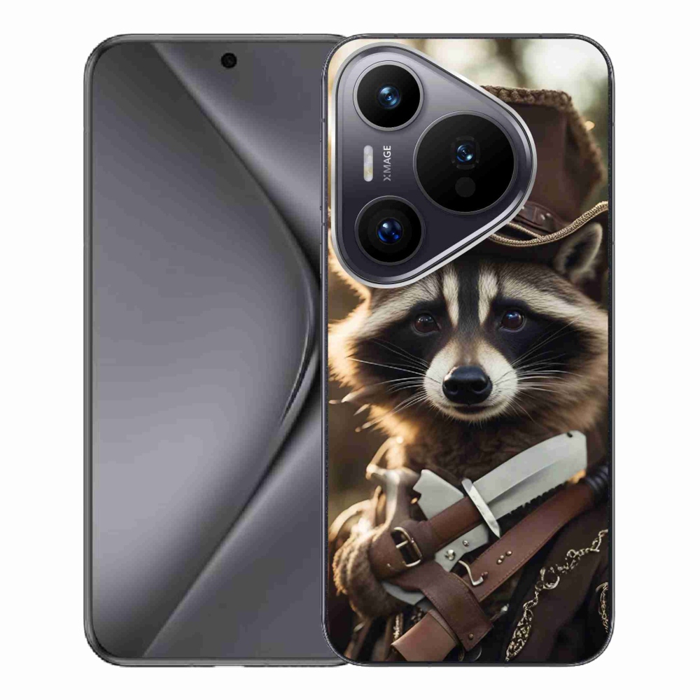 Gelový kryt mmCase na Huawei Pura 70 Pro - mýval v uniformě