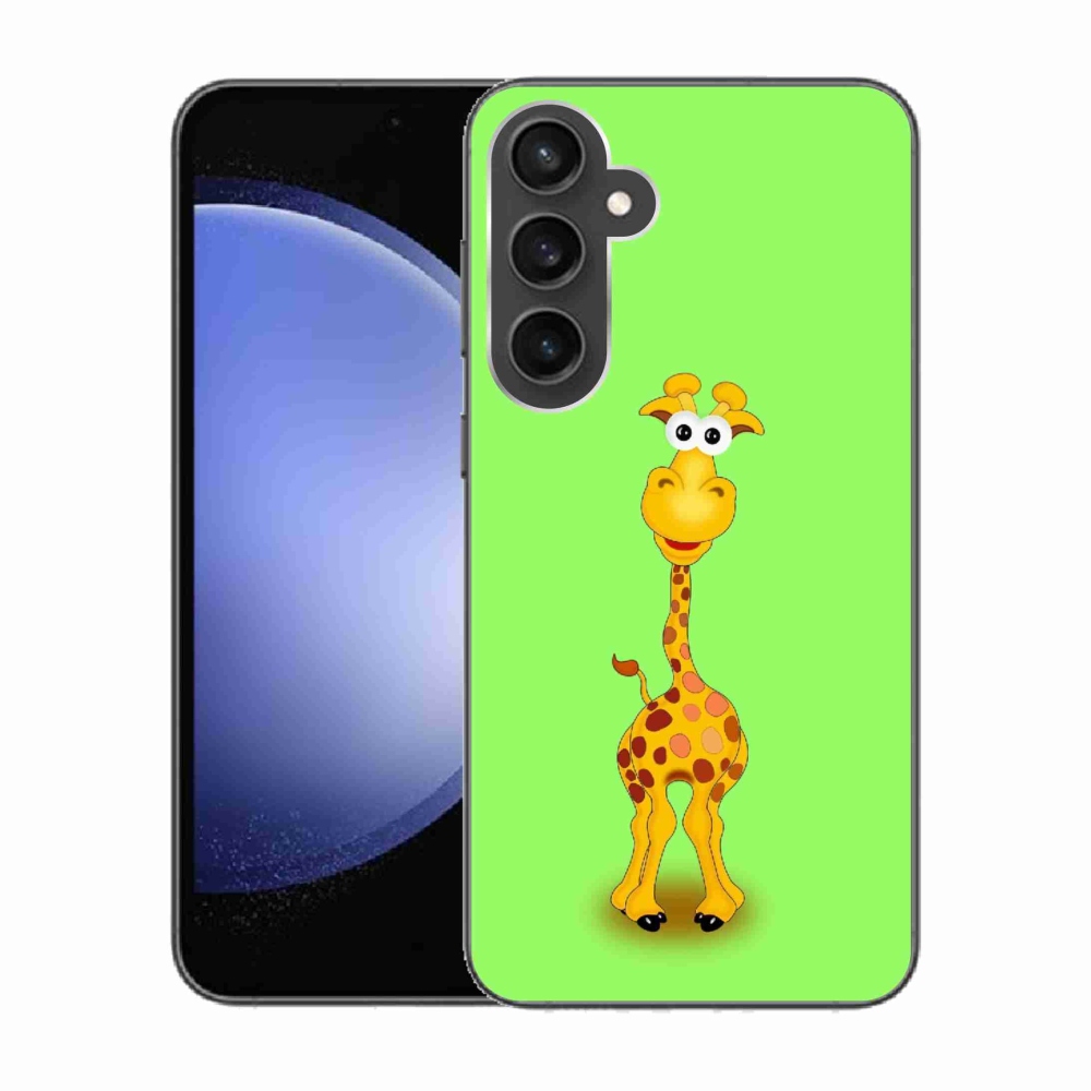 Gelový kryt mmCase na Samsung Galaxy S23 FE - kreslená žirafa