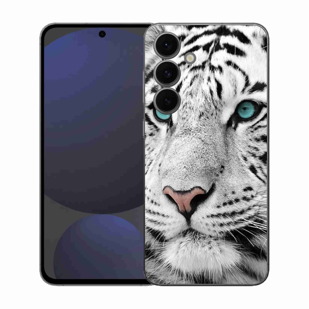 Gelový kryt mmCase na Samsung Galaxy S25 FE - bílý tygr