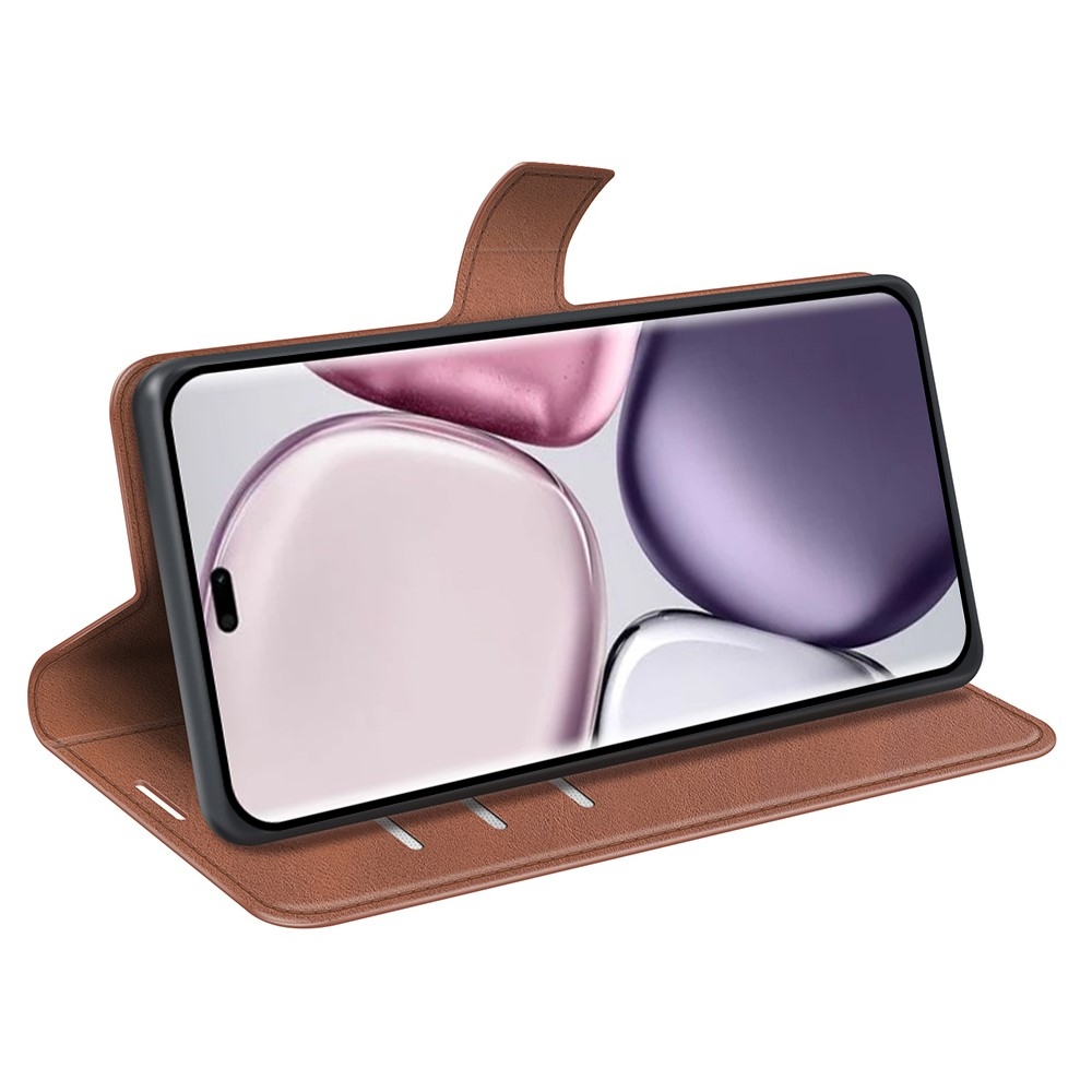 Stand knížkové pouzdro na Honor Magic 7 Lite 5G - světlehnědé