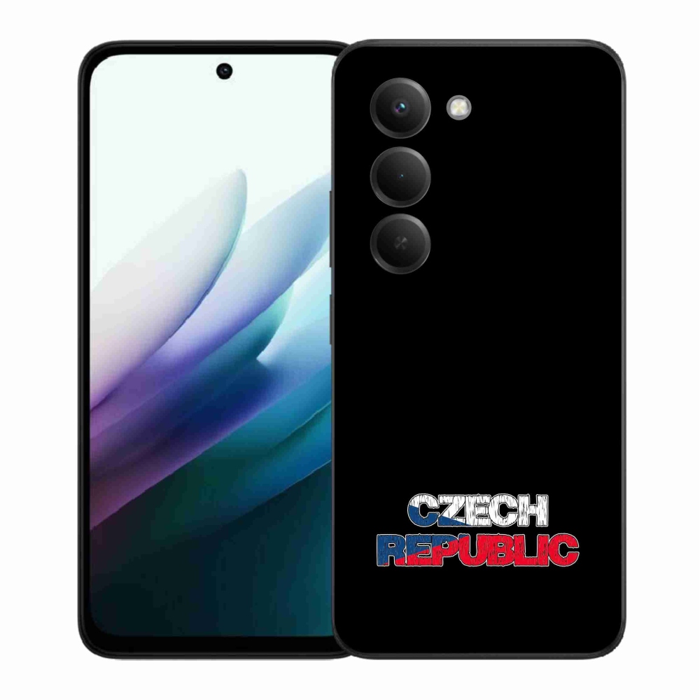 Gelový kryt mmCase na Xiaomi Redmi 15 4G/5G (171mm) - Czech Republic černé pozadí