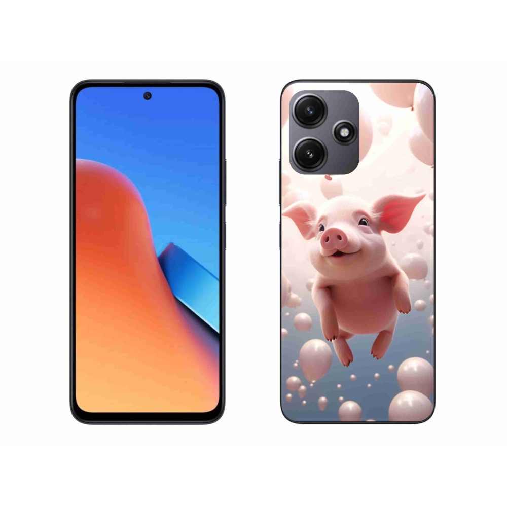 Gelový kryt mmCase na Xiaomi Redmi 12 5G - prasátko s balónky