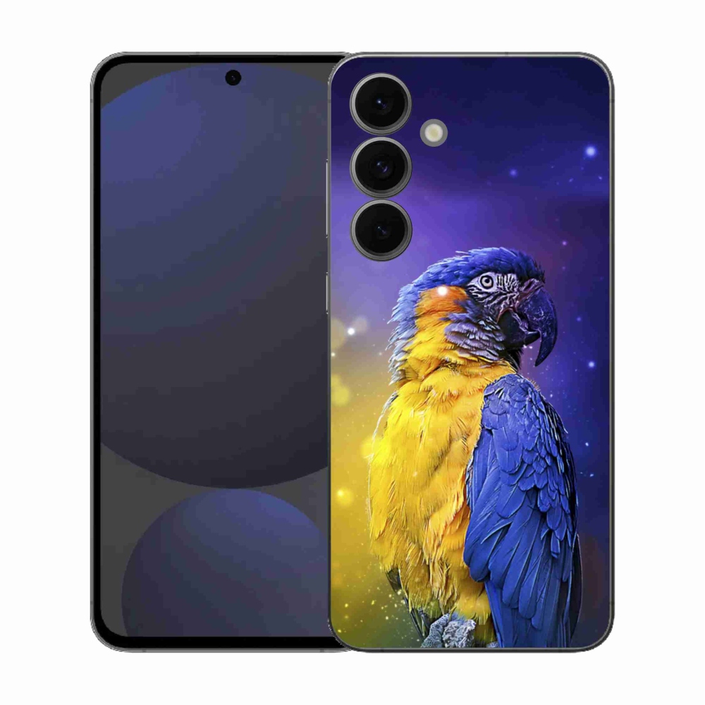 Gelový kryt mmCase na Samsung Galaxy S25 FE - papoušek ara 1