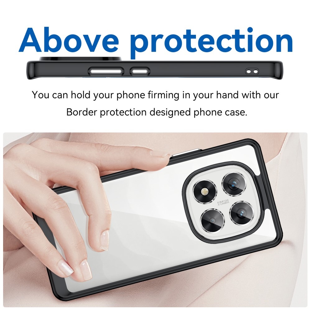 Gelový obal s pevnými zády na Xiaomi Redmi Note 14 Pro 5G/Poco X7 5G - černý