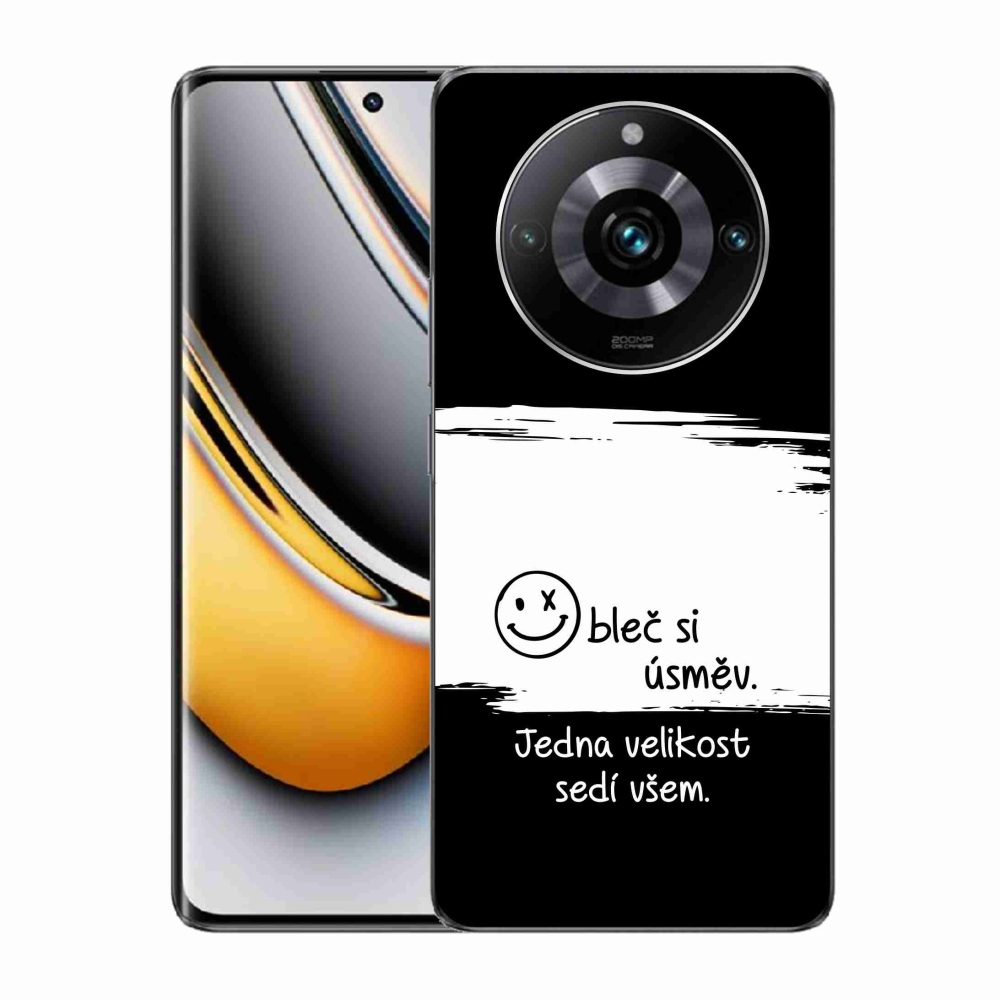 Gelový kryt mmCase na Realme 11 Pro/11 Pro+ - vtipný text 8 bíločerné pozadí