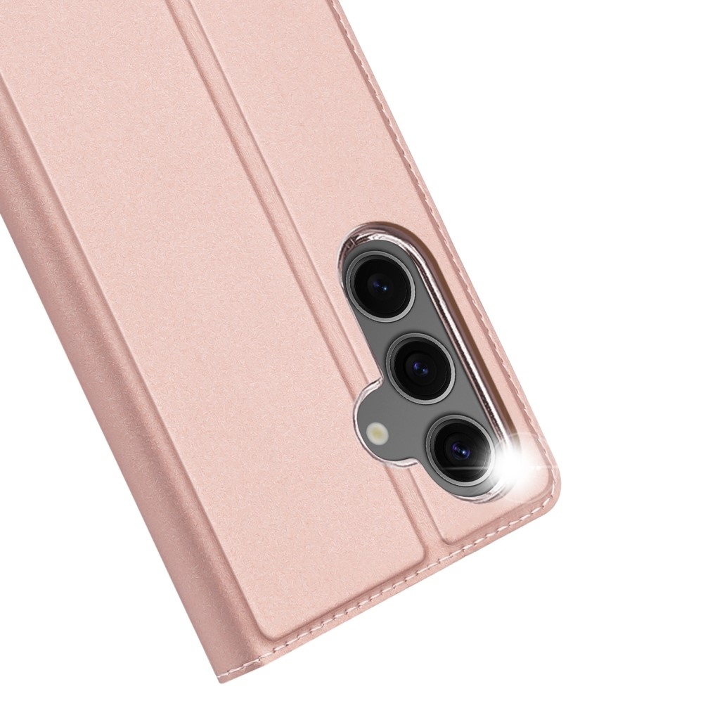 DUX knížkové pouzdro na Samsung Galaxy S24 FE - růžovozlaté