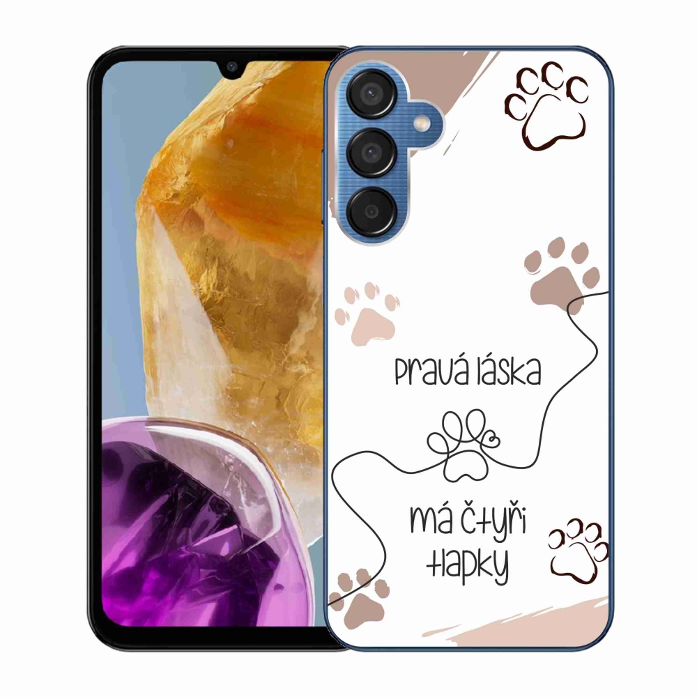 Gelový kryt mmCase na Samsung Galaxy M15 5G - psí motiv 1 bílé pozadí