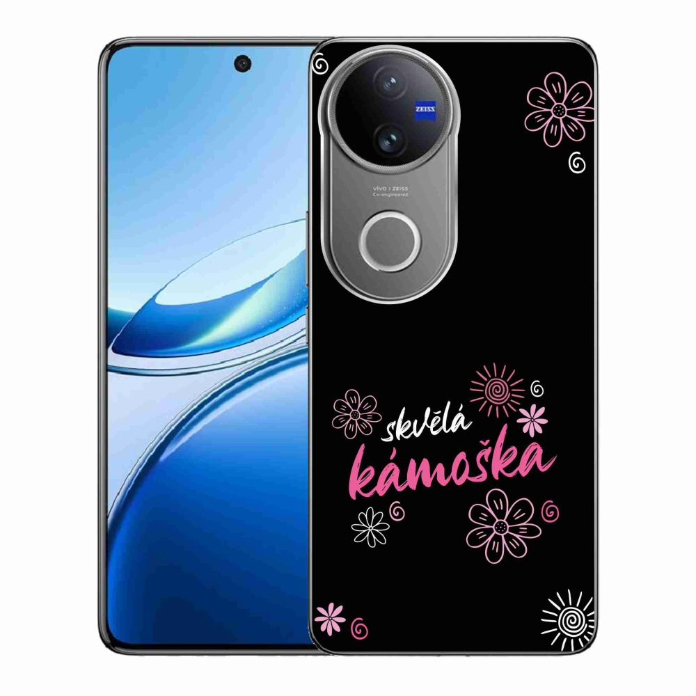 Gelový kryt mmCase na Vivo V50 5G - skvělá kámoška černé pozadí