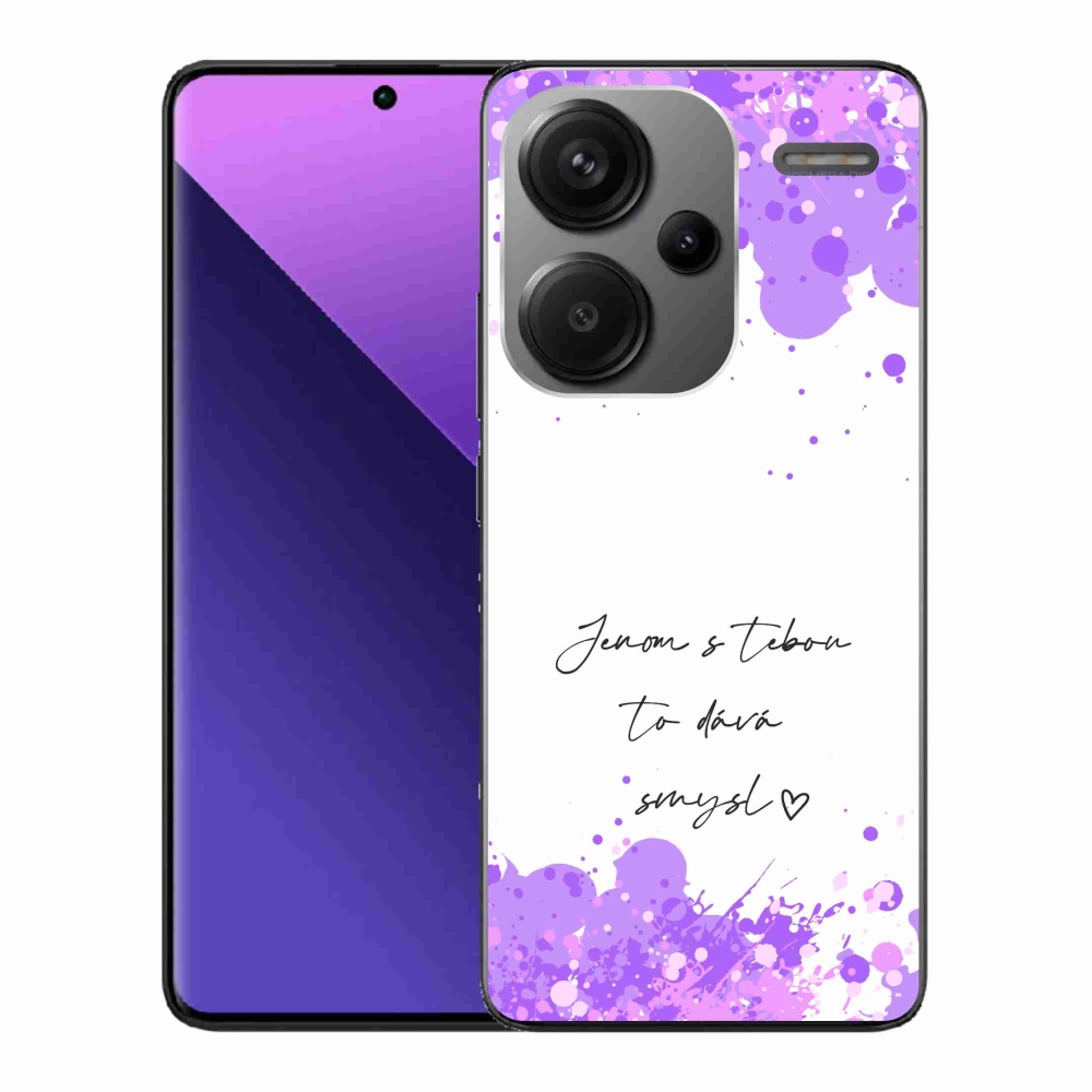 Gelový kryt mmCase na Xiaomi Redmi Note 13 Pro+ 5G - zamilovaný text bílé pozadí