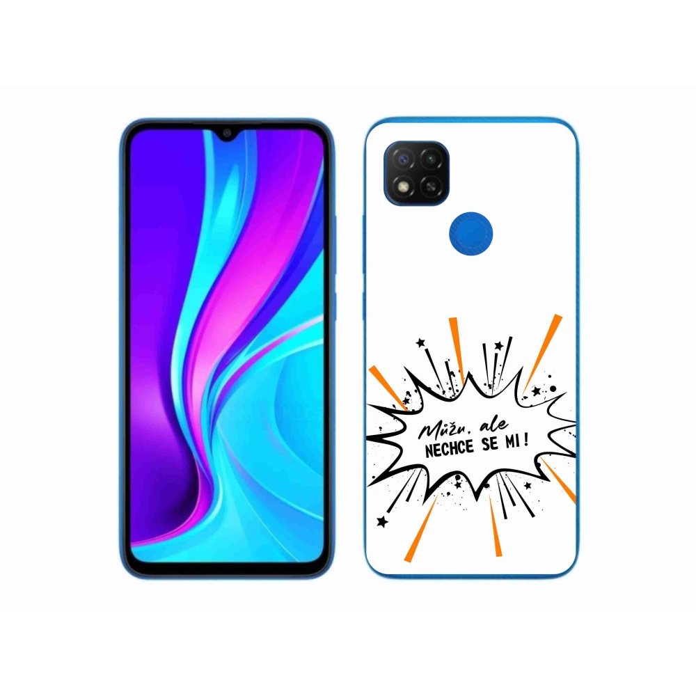 Gelový kryt mmCase na Xiaomi Redmi 9C - vtipný text 11 bílé pozadí