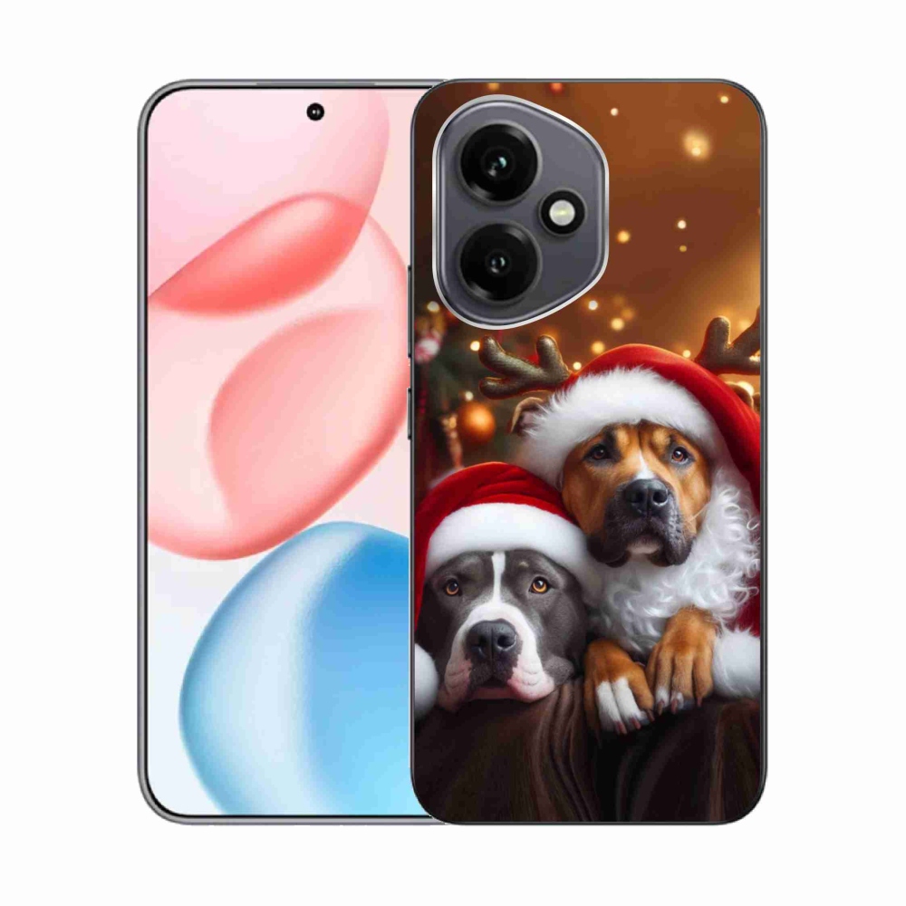 Gelový kryt mmCase na Honor 400 - vánoční psi