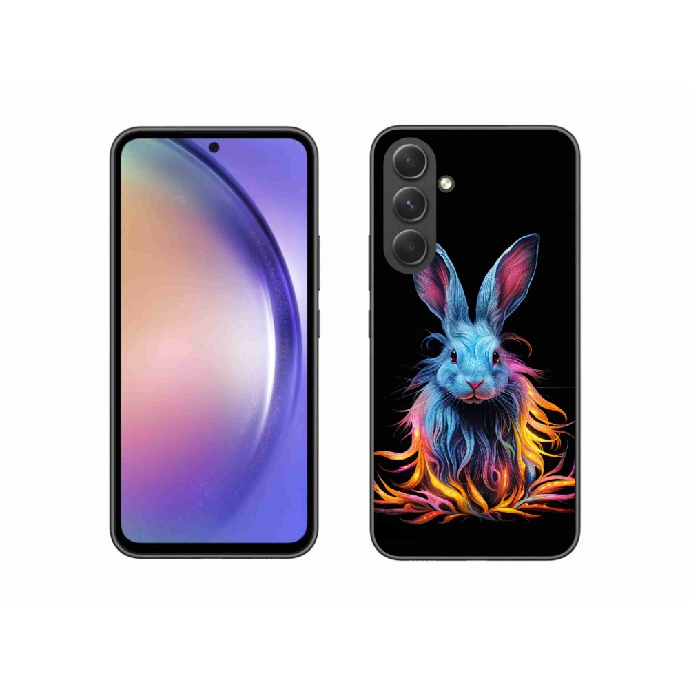 Gelový kryt mmCase na Samsung Galaxy A54 5G - abstraktní zajíc