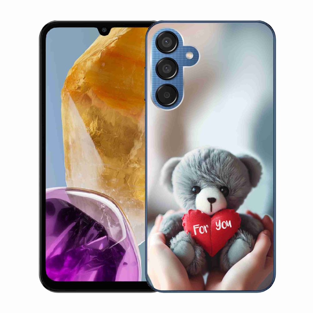 Gelový kryt mmCase na Samsung Galaxy M15 5G - medvídek pro zamilované
