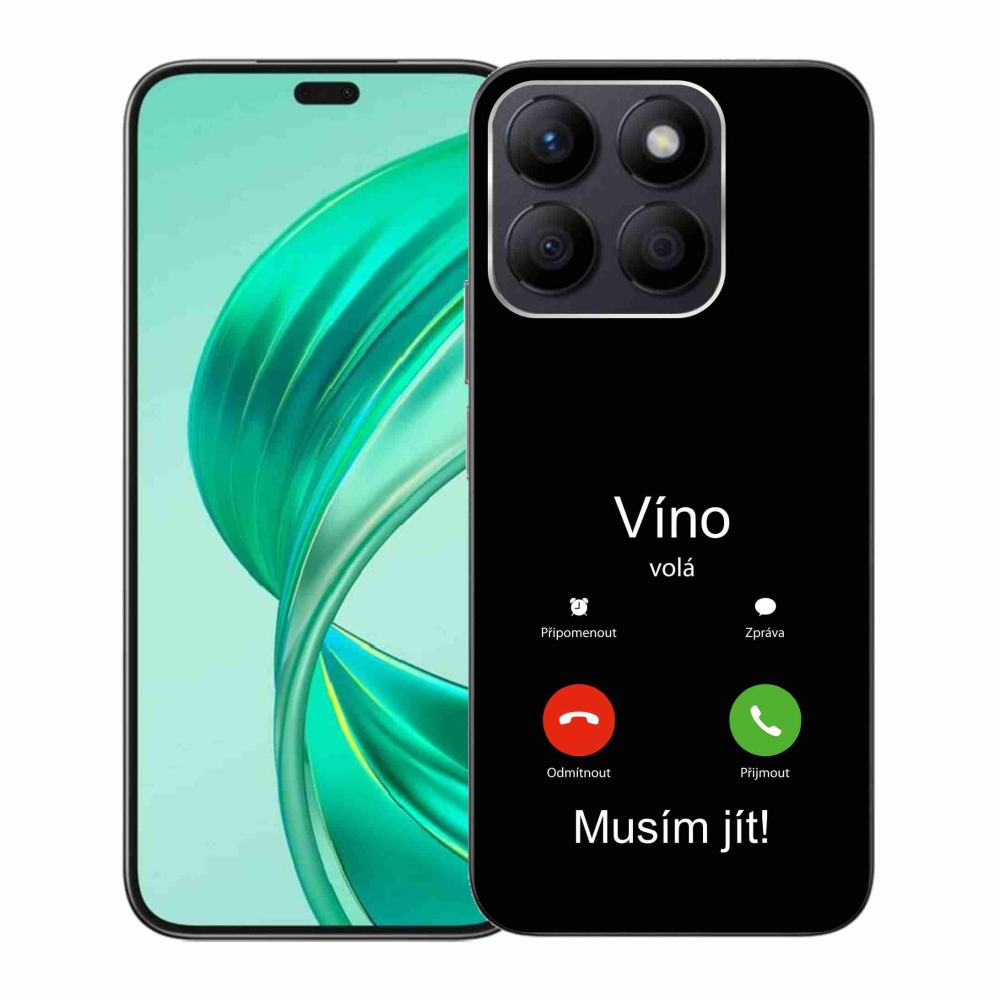 Gelový kryt mmCase na Honor X8b - víno volá černé pozadí
