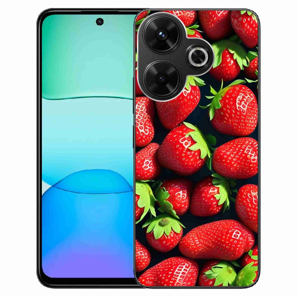 Gelový kryt mmCase na Xiaomi Redmi 13 4G/Poco M6 4G - jahody